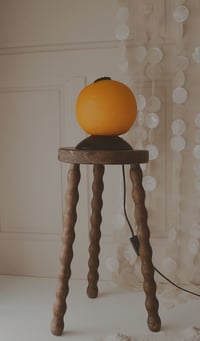 Image 1 of Lampe globe orange - vintage 