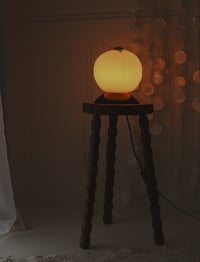 Image 3 of Lampe globe orange - vintage 