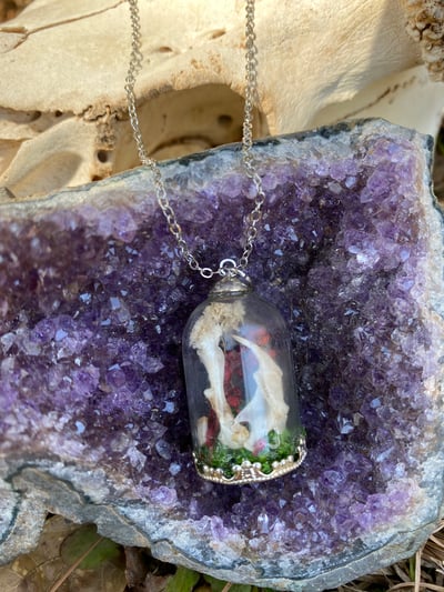 Image of Terrarium Necklace ~ Bones & Flowers