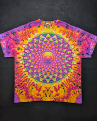 Image 1 of XL Bleach Reversed Mandala, Zig-Zag Honeycomb Spine & Scrunch #3