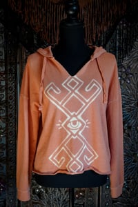 Image 2 of As Above So Below Coral Cropped Hoodie