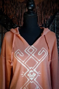 Image 3 of As Above So Below Coral Cropped Hoodie