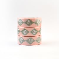 Image 4 of Floral Diamonds Green 15mm Washi Ta