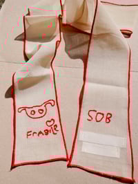 Image 2 of Fragile Rabbit embroidered hair ribbon