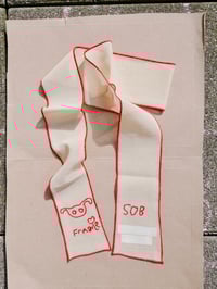 Image 1 of Fragile Rabbit embroidered hair ribbon