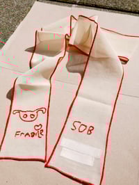 Image 3 of Fragile Rabbit embroidered hair ribbon