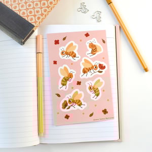 Image of Cute Bees Sticker Sheet