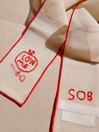Image 3 of Love Me embroidered hair ribbon