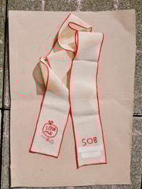 Image 1 of Love Me embroidered hair ribbon