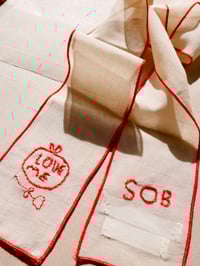Image 2 of Love Me embroidered hair ribbon