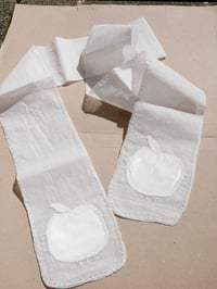Image 2 of Apple applique cotton organdy hair ribbon