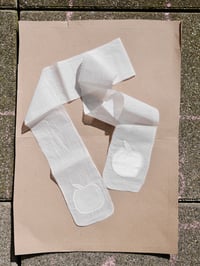 Image 4 of Apple applique cotton organdy hair ribbon