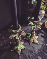 Image 2 of Leafy brass candle sticks 