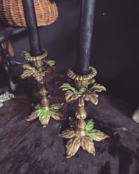 Image 3 of Leafy brass candle sticks 