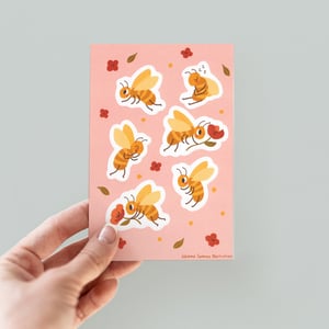 Image of Cute Bees Sticker Sheet