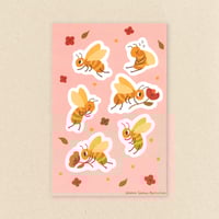 Image 4 of Cute Bees Sticker Sheet