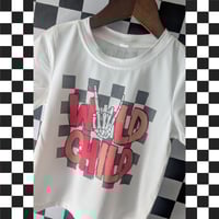 Image 3 of T-SHIRT: Checkerboard Wild Child