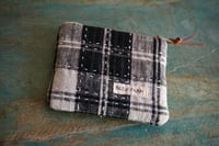 Image 2 of Handmade Fabric Square Wallet – Vintage Woven Cotton, Zipper Closure