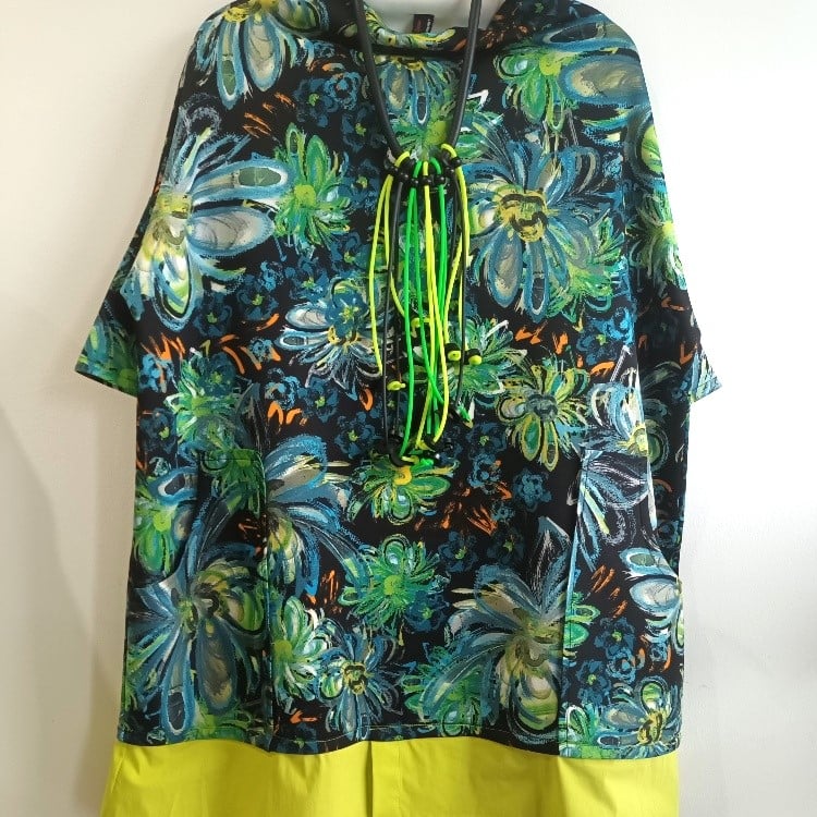 Image of scuba dress, multicolor