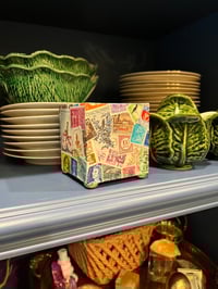 Image 3 of Cube w/ vintage stamps