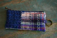 Image 2 of Handmade Fabric Patchwork Coin & Key Pouch – Vintage Cotton, Zipper & Key Ring