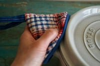 Image 5 of Pair of Bright Fabric Cone-shaped Pot Holders Kitchen Accessories Cast Iron Caps