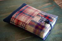 Image 2 of Handmade Fabric Patchwork Book Sleeve – Handwoven Vintage Cotton, Book Pouch 