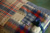 Image 4 of Handmade Fabric Patchwork Book Sleeve – Handwoven Vintage Cotton, Book Pouch 