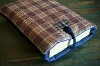 Image 4 of Handmade Fabric Book Sleeve – Vintage Handwoven Cotton, Sashiko Book Pouch