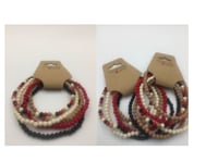 Image 2 of Red, Black& Beige Bracelet