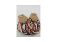 Image 3 of Red, Black& Beige Bracelet
