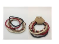 Image 4 of Red, Black& Beige Bracelet