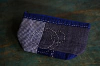Image 5 of Slow Stitching Fabric Makeup Bag, Cosmetics Bag, Zipper Pouch, Fabric Basket