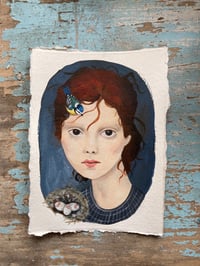 Feathering Your Nest Original Mixed Media Painting for Sue