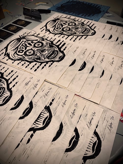 Image of They Live Doric Ghoul Lino Print