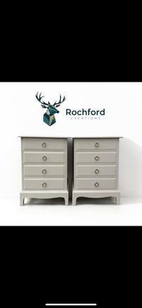 Image 1 of Stag Minstrel 4 Drawer Tall Bedside Cabinets