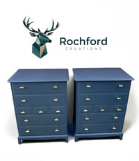 Image 2 of Pair Of Stag Minstrel Tall Boy Drawers 