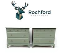 Image 1 of Pair Of 3 Over 2 Stag Minstrel Chest Of Drawers