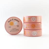 Image 3 of Sun & Moon Gold Foil 15mm Washi Tape 