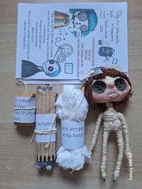 Image 1 of Doll making craft kit. easy sew custom doll. Wire armature art doll. Craft making doll kit or gift.