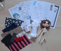 Image 3 of Doll making craft kit. easy sew custom doll. Wire armature art doll. Craft making doll kit or gift.