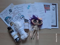 Image 1 of Easy sew rag doll craft making kit. Doll making kit for adult or children. Complete Doll Kit