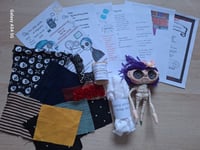 Image 3 of Easy sew rag doll craft making kit. Doll making kit for adult or children. Complete Doll Kit