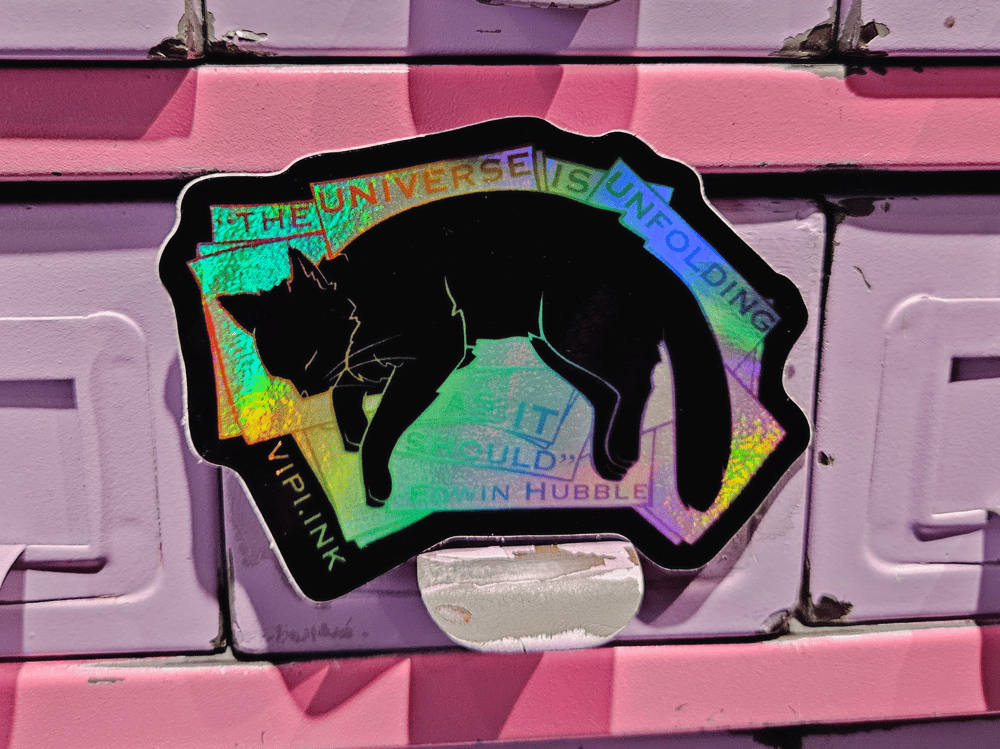 Edwin Hubble's Cat Nicolaus Copernicus Sticker