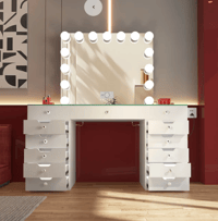 Eva 13 Drawer Vanity White