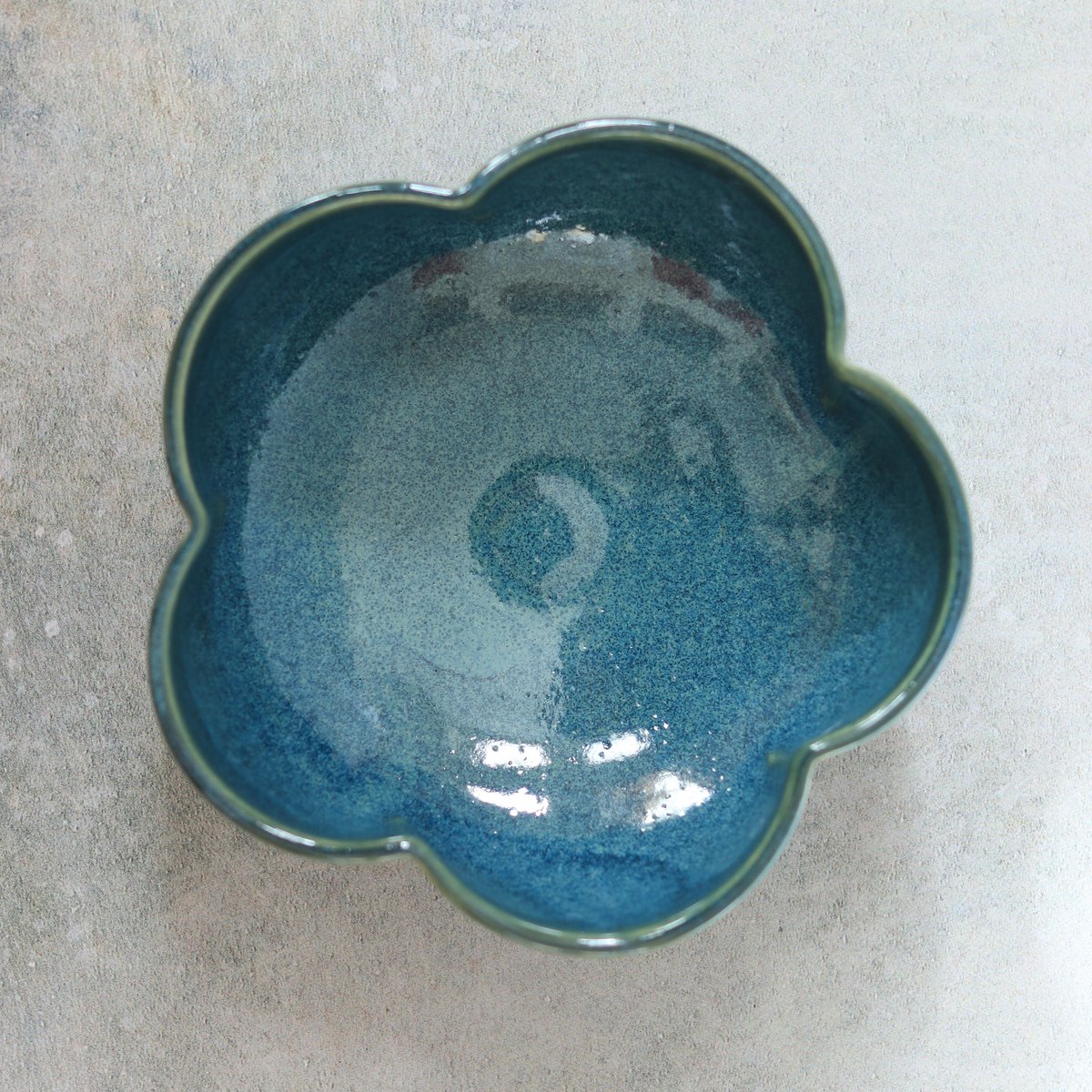 Image of Turquoise Flower Cereal Bowl