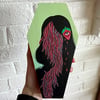 strawberry worm coffin 1 - original painting