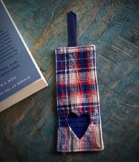 Image 4 of Vintage Fabric Bookmark Handmade Bookmark Gift with Heart