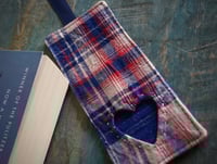 Image 3 of Vintage Fabric Bookmark Handmade Bookmark Gift with Heart