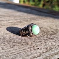 Image 1 of Jade Stone Buddha Ring, c. 1930s (#1)